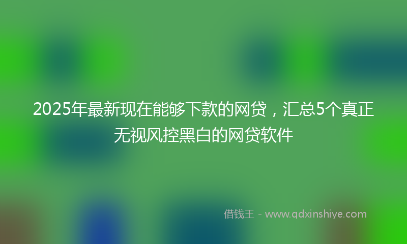 2025年最新现在能够下款的网贷，汇总5个真正无视风控黑白的网贷软件