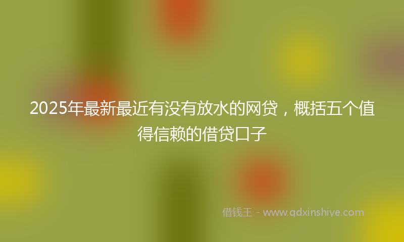 2025年最新最近有没有放水的网贷，概括五个值得信赖的借贷口子