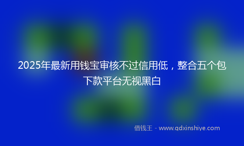 2025年最新用钱宝审核不过信用低，整合五个包下款平台无视黑白