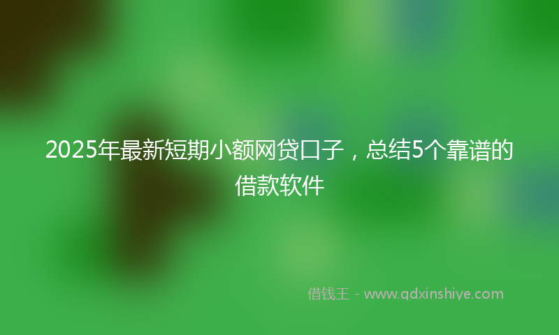 2025年最新短期小额网贷口子，总结5个靠谱的借款软件