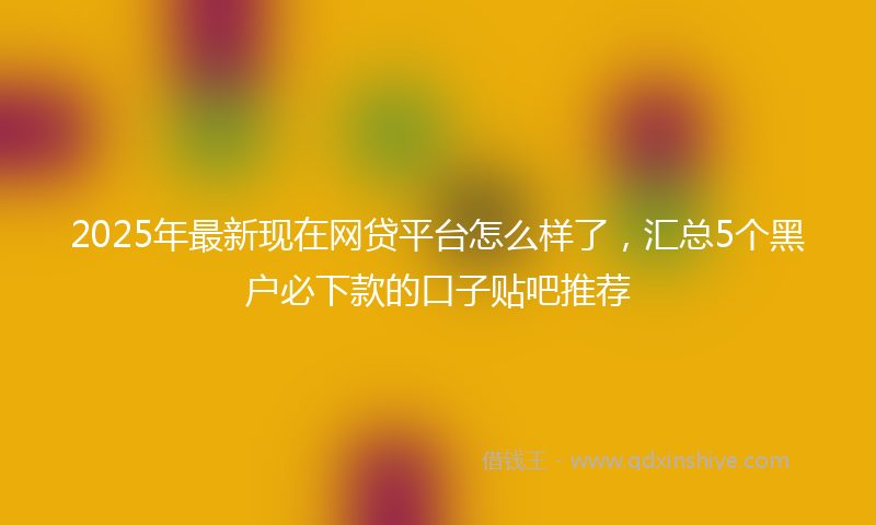 2025年最新现在网贷平台怎么样了，汇总5个黑户必下款的口子贴吧推荐