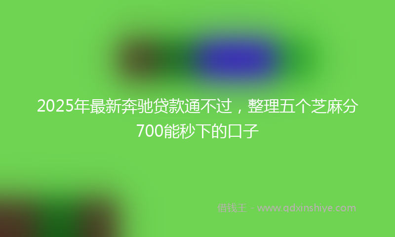 2025年最新奔驰贷款通不过，整理五个芝麻分700能秒下的口子