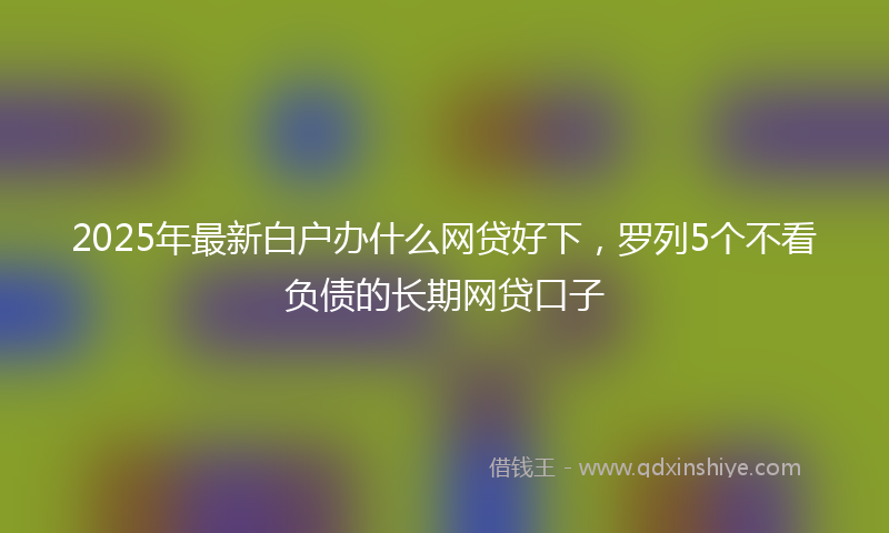 2025年最新白户办什么网贷好下，罗列5个不看负债的长期网贷口子
