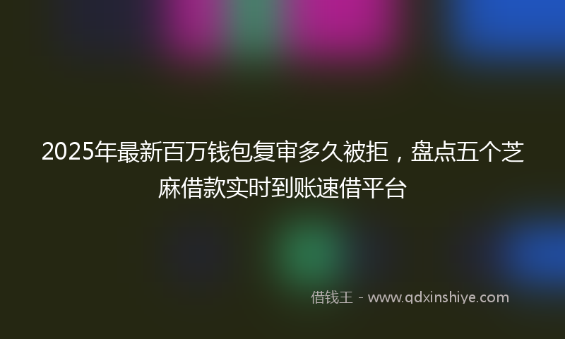 2025年最新百万钱包复审多久被拒，盘点五个芝麻借款实时到账速借平台