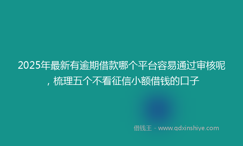 2025年最新有逾期借款哪个平台容易通过审核呢，梳理五个不看征信小额借钱的口子