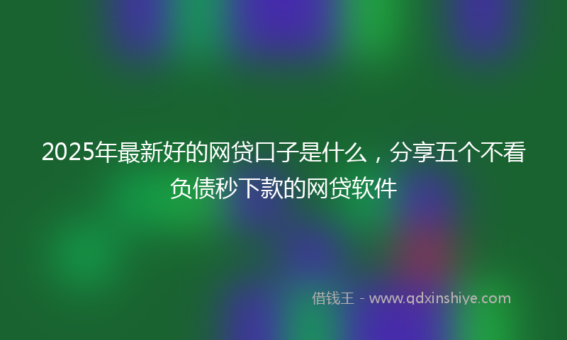 2025年最新好的网贷口子是什么，分享五个不看负债秒下款的网贷软件