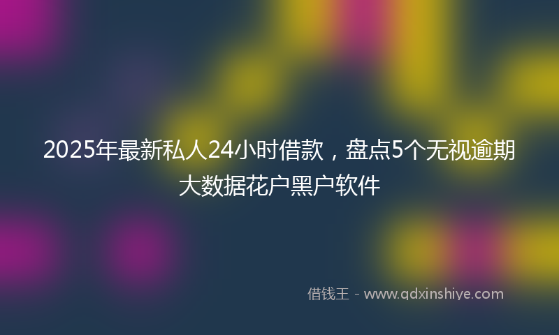 2025年最新私人24小时借款，盘点5个无视逾期大数据花户黑户软件