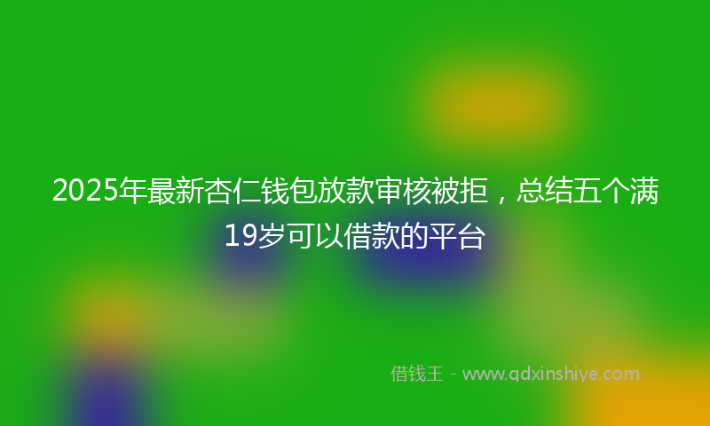 2025年最新杏仁钱包放款审核被拒，总结五个满19岁可以借款的平台