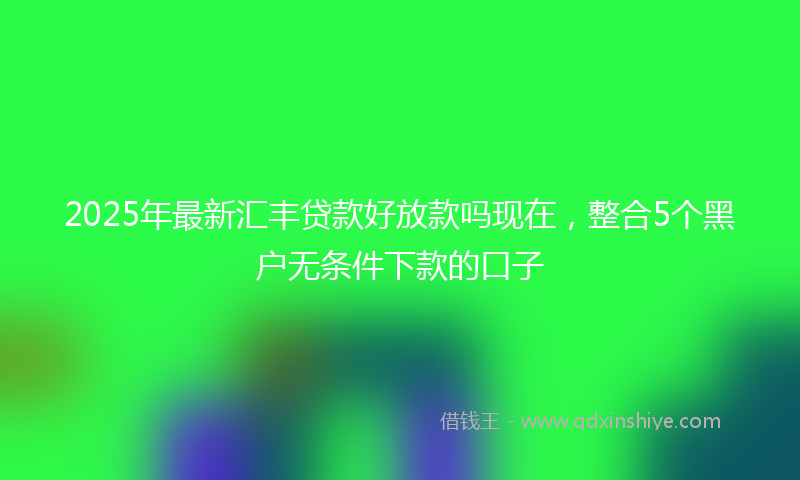 2025年最新汇丰贷款好放款吗现在，整合5个黑户无条件下款的口子