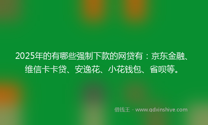 2025年的有哪些强制下款的网贷有：京东金融、维信卡卡贷、安逸花、小花钱包、省呗等。