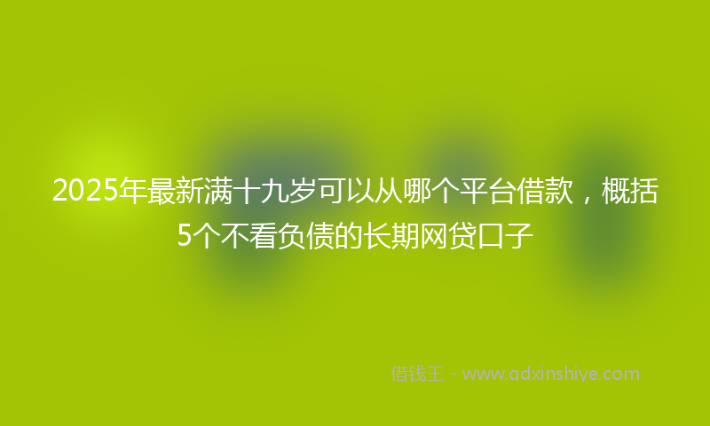 2025年最新满十九岁可以从哪个平台借款，概括5个不看负债的长期网贷口子