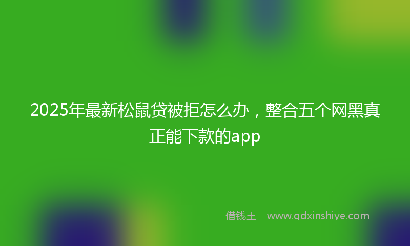 2025年最新松鼠贷被拒怎么办，整合五个网黑真正能下款的app