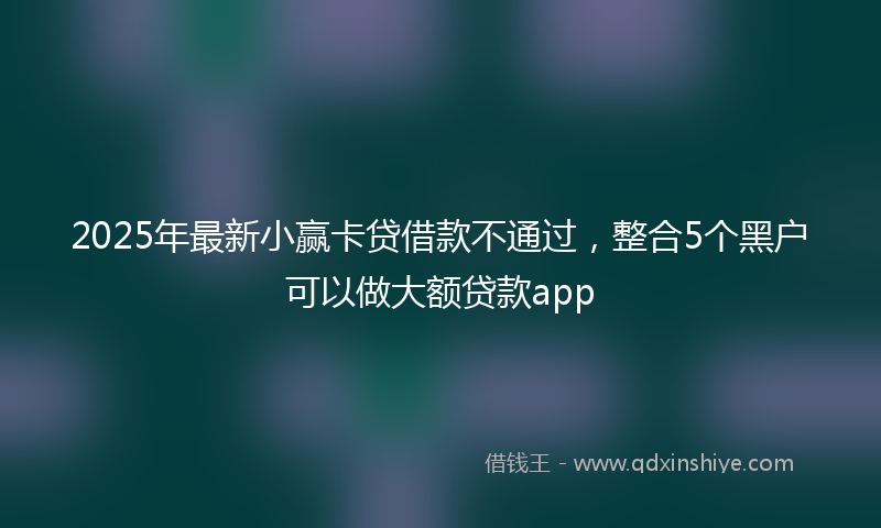 2025年最新小赢卡贷借款不通过，整合5个黑户可以做大额贷款app