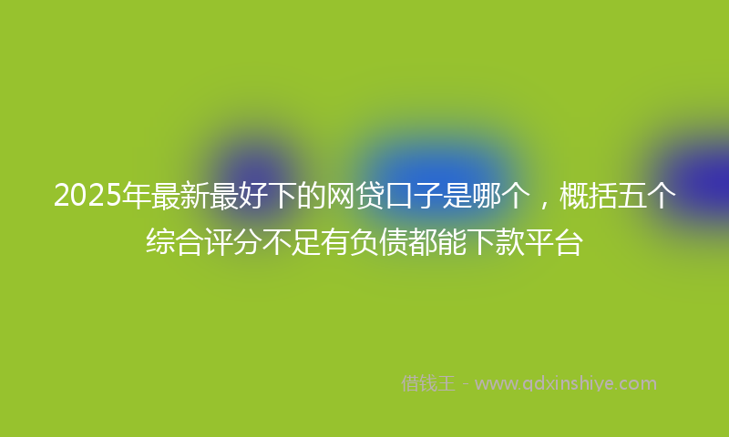 2025年最新最好下的网贷口子是哪个，概括五个综合评分不足有负债都能下款平台