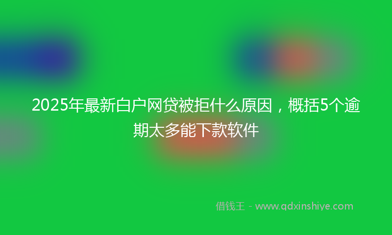 2025年最新白户网贷被拒什么原因，概括5个逾期太多能下款软件