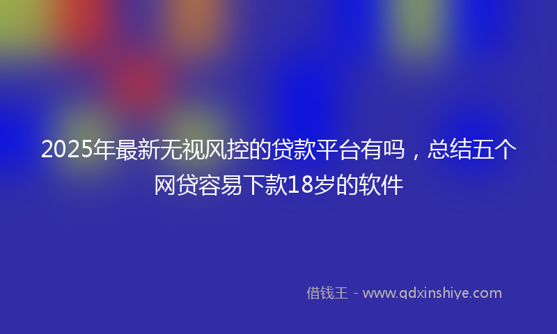 2025年最新无视风控的贷款平台有吗，总结五个网贷容易下款18岁的软件