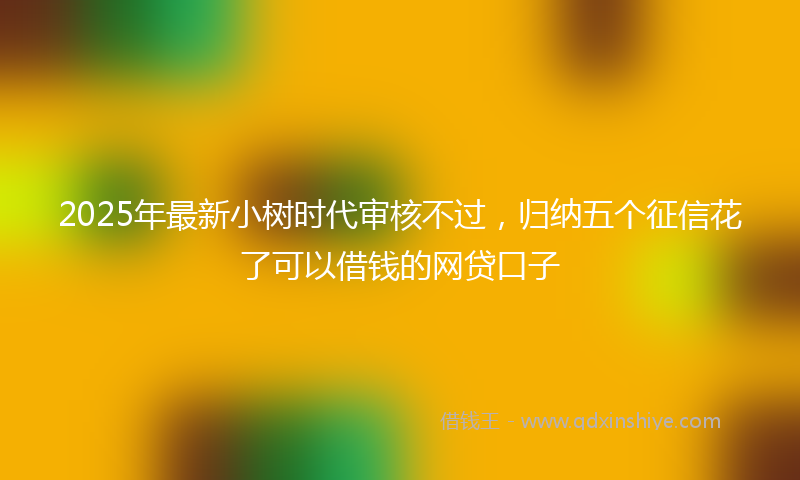 2025年最新小树时代审核不过，归纳五个征信花了可以借钱的网贷口子