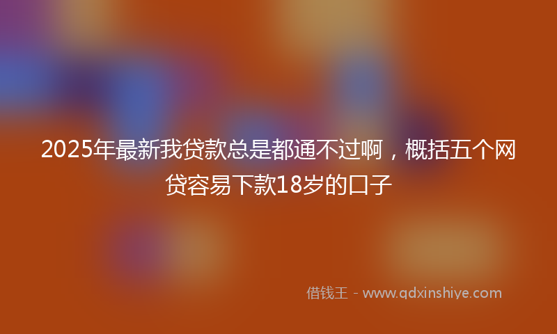 2025年最新我贷款总是都通不过啊，概括五个网贷容易下款18岁的口子