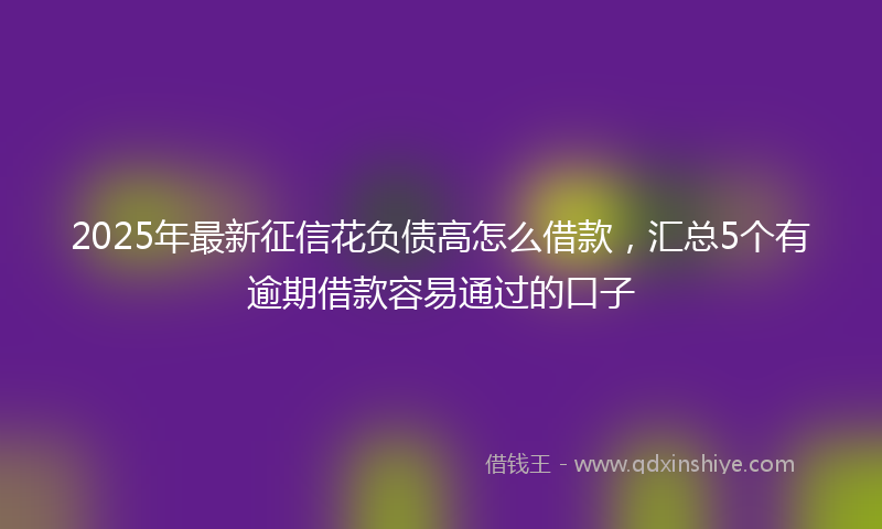 2025年最新征信花负债高怎么借款，汇总5个有逾期借款容易通过的口子