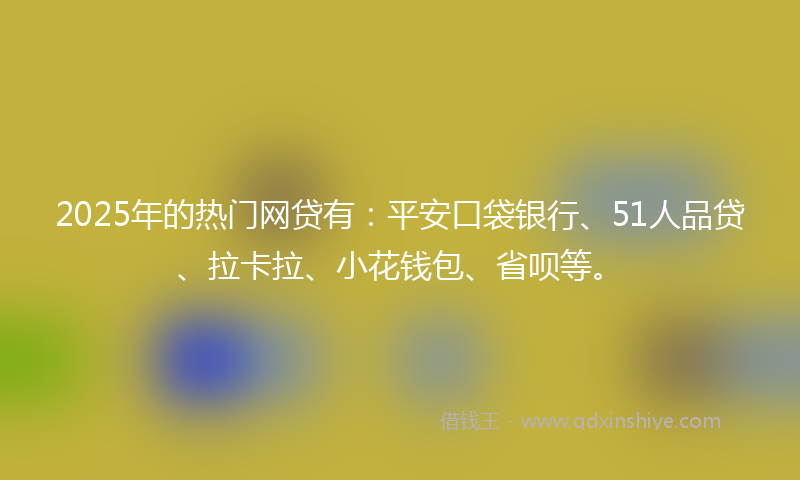 2025年的热门网贷有：平安口袋银行、51人品贷、拉卡拉、小花钱包、省呗等。