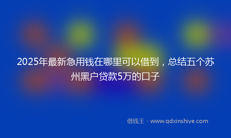 2025年最新急用钱在哪里可以借到，总结五个苏州黑户贷款5万的口子