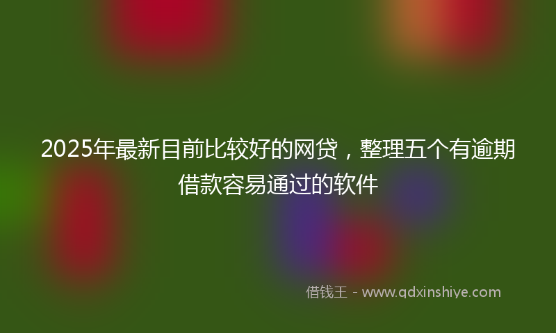 2025年最新目前比较好的网贷，整理五个有逾期借款容易通过的软件