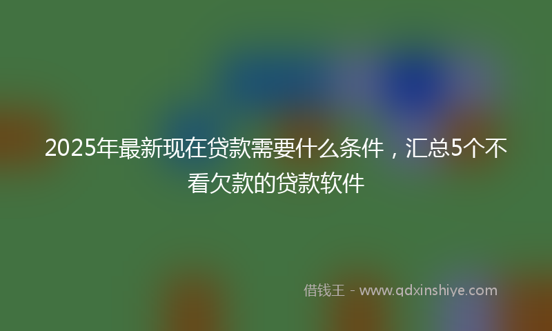 2025年最新现在贷款需要什么条件，汇总5个不看欠款的贷款软件