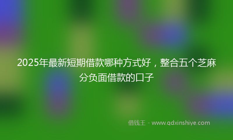 2025年最新短期借款哪种方式好，整合五个芝麻分负面借款的口子