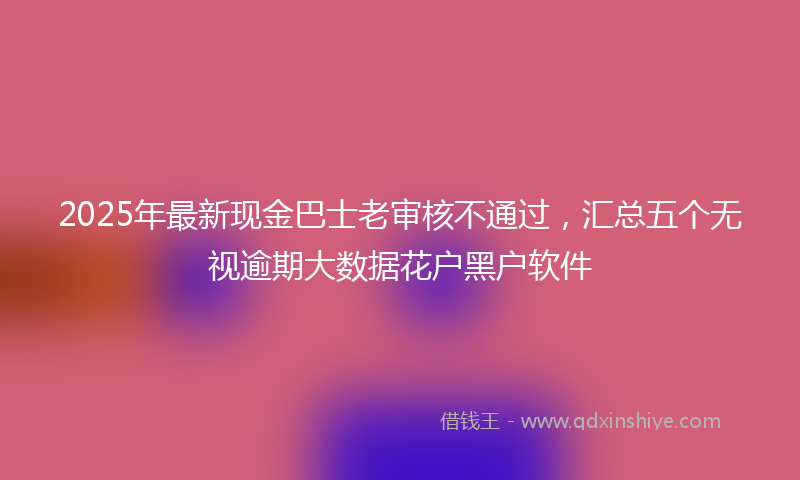 2025年最新现金巴士老审核不通过，汇总五个无视逾期大数据花户黑户软件