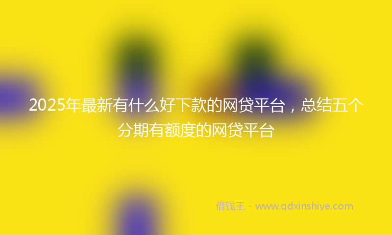 2025年最新有什么好下款的网贷平台，总结五个分期有额度的网贷平台
