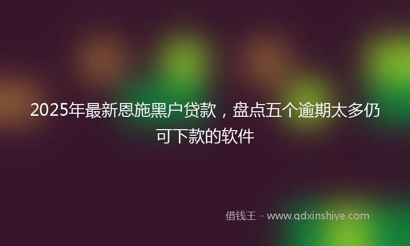 2025年最新恩施黑户贷款，盘点五个逾期太多仍可下款的软件