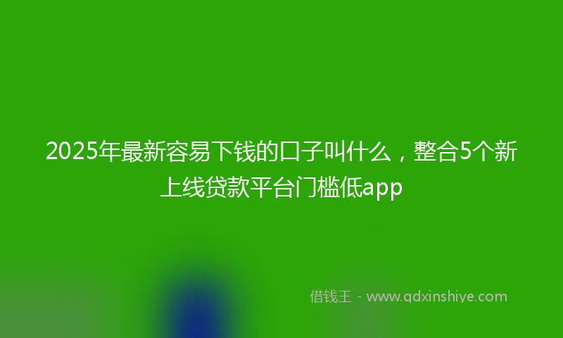 2025年最新容易下钱的口子叫什么，整合5个新上线贷款平台门槛低app
