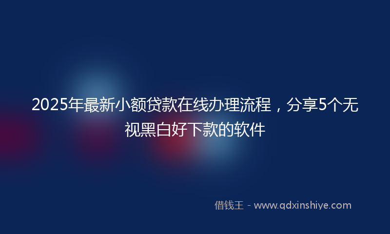 2025年最新小额贷款在线办理流程，分享5个无视黑白好下款的软件