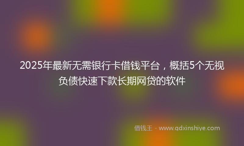 2025年最新无需银行卡借钱平台，概括5个无视负债快速下款长期网贷的软件