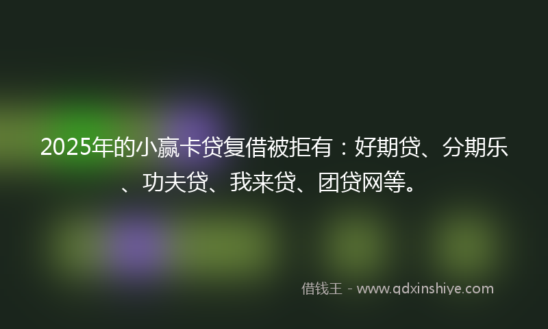 2025年的小赢卡贷复借被拒有：好期贷、分期乐、功夫贷、我来贷、团贷网等。