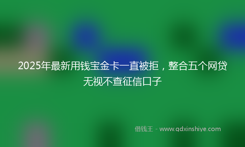 2025年最新用钱宝金卡一直被拒，整合五个网贷无视不查征信口子