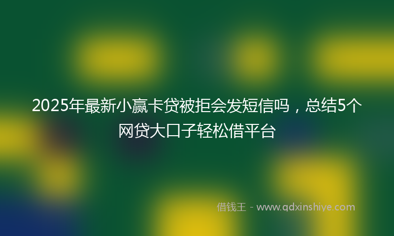 2025年最新小赢卡贷被拒会发短信吗，总结5个网贷大口子轻松借平台