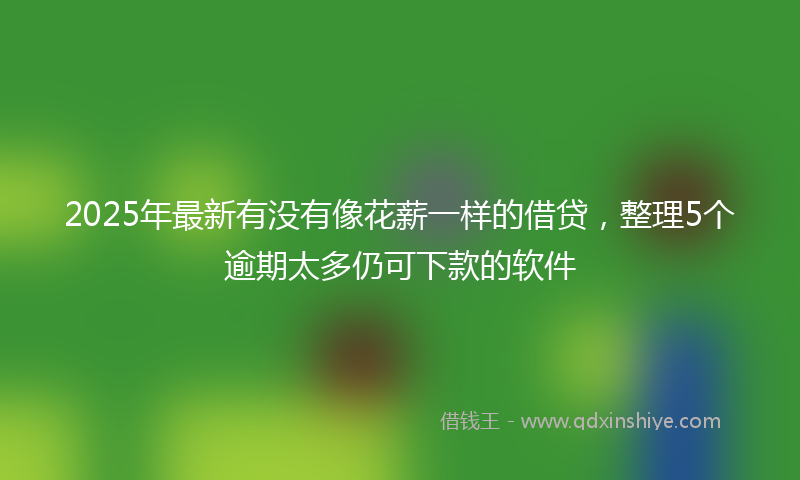 2025年最新有没有像花薪一样的借贷，整理5个逾期太多仍可下款的软件