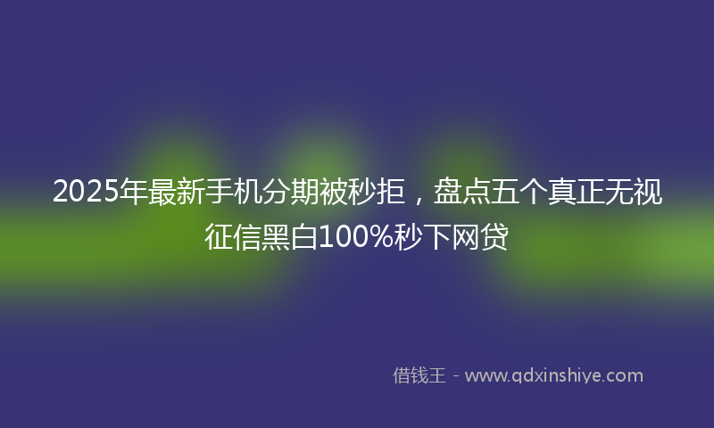 2025年最新手机分期被秒拒，盘点五个真正无视征信黑白100%秒下网贷