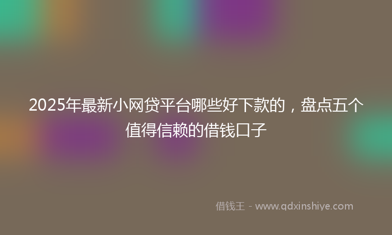 2025年最新小网贷平台哪些好下款的，盘点五个值得信赖的借钱口子