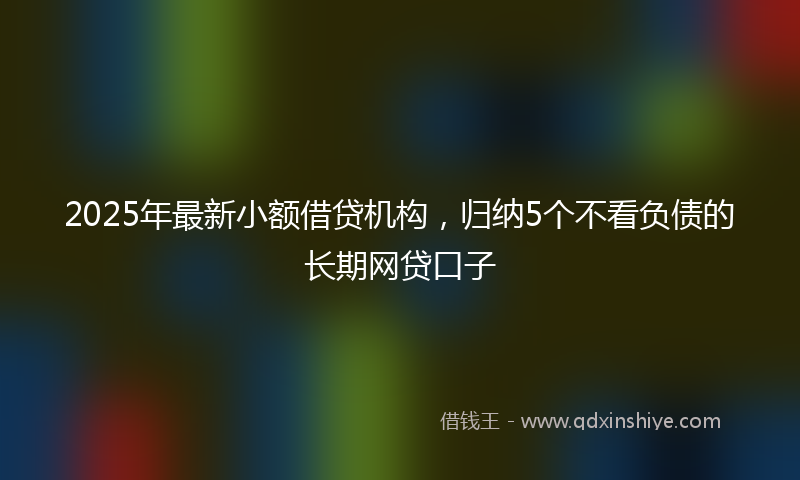 2025年最新小额借贷机构，归纳5个不看负债的长期网贷口子