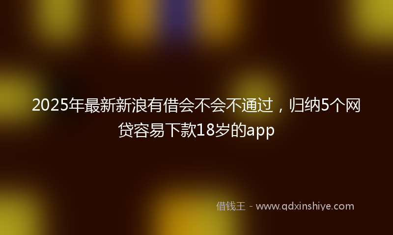 2025年最新新浪有借会不会不通过，归纳5个网贷容易下款18岁的app