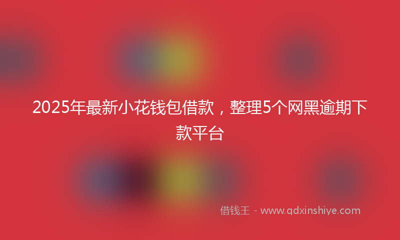 2025年最新小花钱包借款，整理5个网黑逾期下款平台