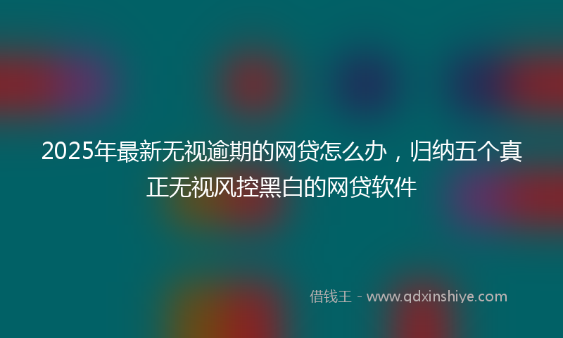 2025年最新无视逾期的网贷怎么办，归纳五个真正无视风控黑白的网贷软件