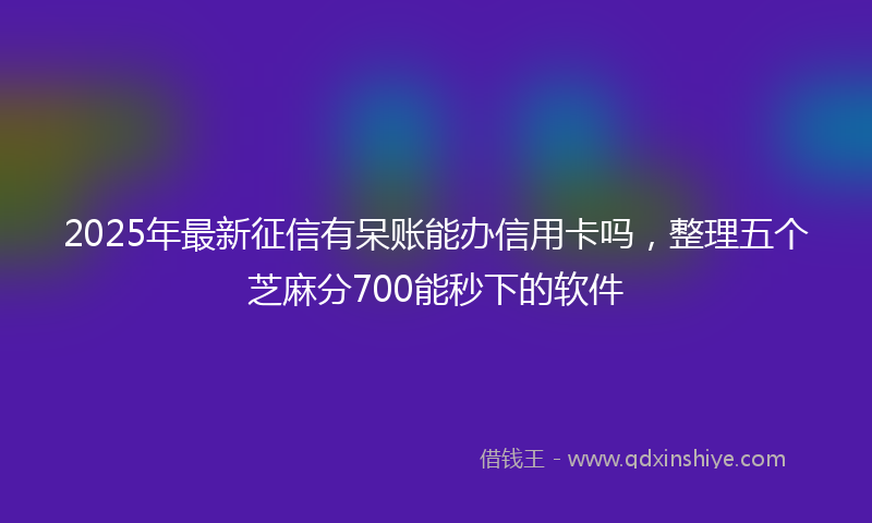 2025年最新征信有呆账能办信用卡吗，整理五个芝麻分700能秒下的软件