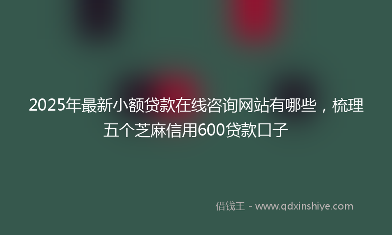2025年最新小额贷款在线咨询网站有哪些，梳理五个芝麻信用600贷款口子