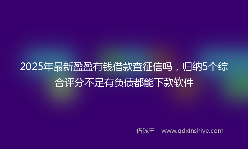 2025年最新盈盈有钱借款查征信吗，归纳5个综合评分不足有负债都能下款软件
