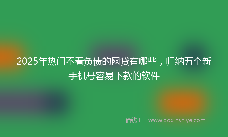 2025年热门不看负债的网贷有哪些，归纳五个新手机号容易下款的软件