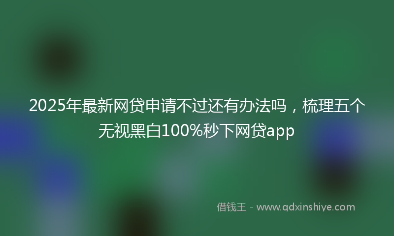2025年最新网贷申请不过还有办法吗，梳理五个无视黑白100%秒下网贷app