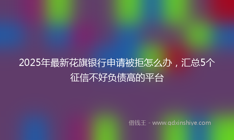 2025年最新花旗银行申请被拒怎么办，汇总5个征信不好负债高的平台